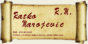 Ratko Marojević vizit kartica
